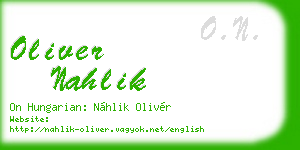 oliver nahlik business card